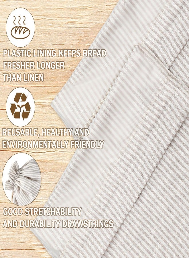 أكياس خبز من الكتان من SilTriangle، قطعتان، لصنع خبز العجين المخمر منزلياً، مقاس 13 × 17 بوصة، قابلة لإعادة الاستخدام، مع حافظة بلاستيكية، حقيبة تخزين كبيرة طبيعية للحرفيين (نمط كلاسيكي). - Image 3